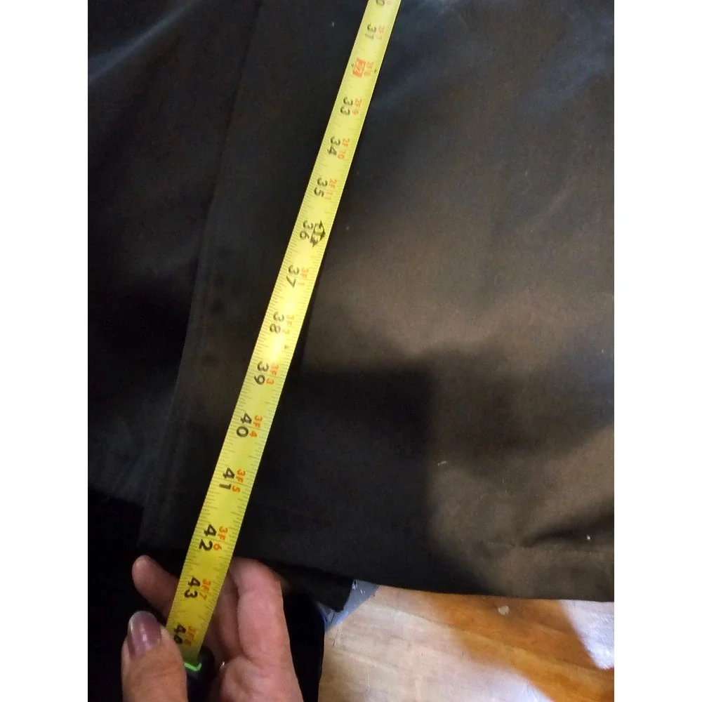 Chaps Mens Black Double Breasted Trench Coat Removable Liner 46L RN 117688